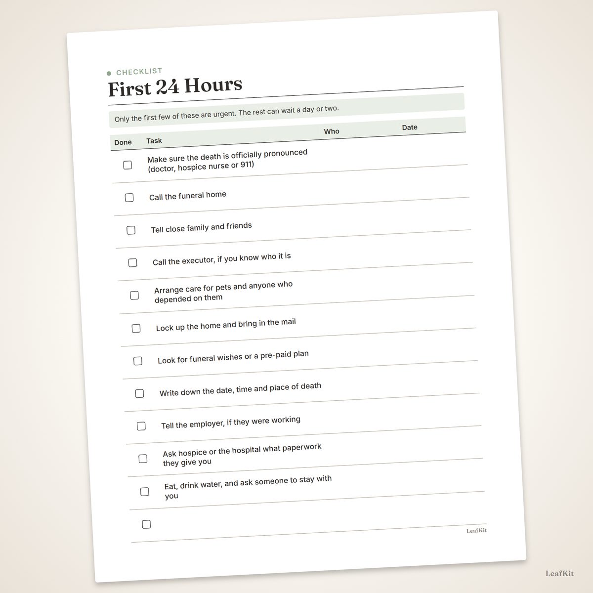 When Someone Dies: Family Checklist & Organizer photo 3, closeup