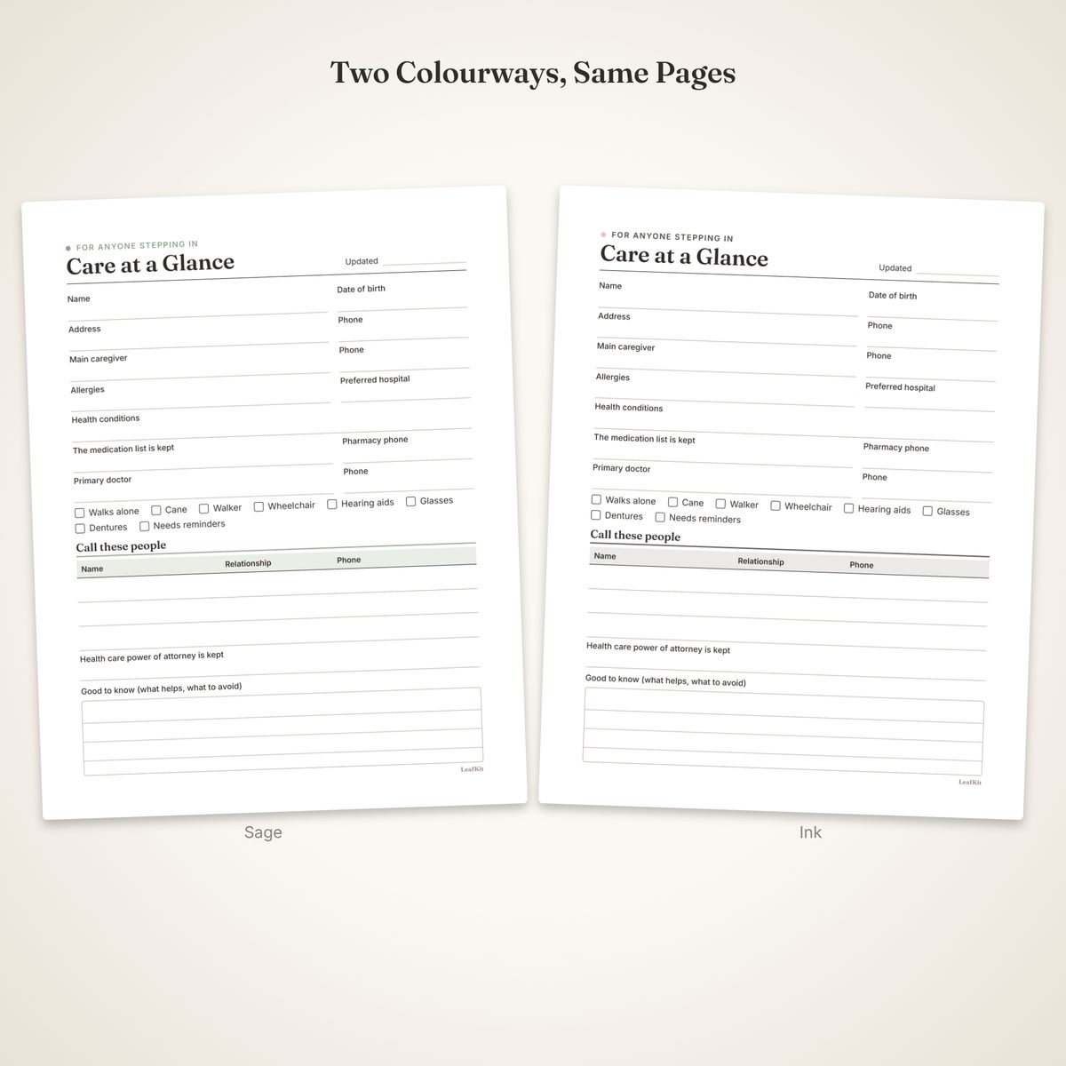 Caregiver Binder for an Aging Parent photo 5, colourways