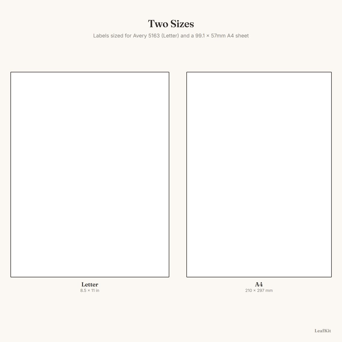 Cottage Food Labels Kit photo 6, sizes