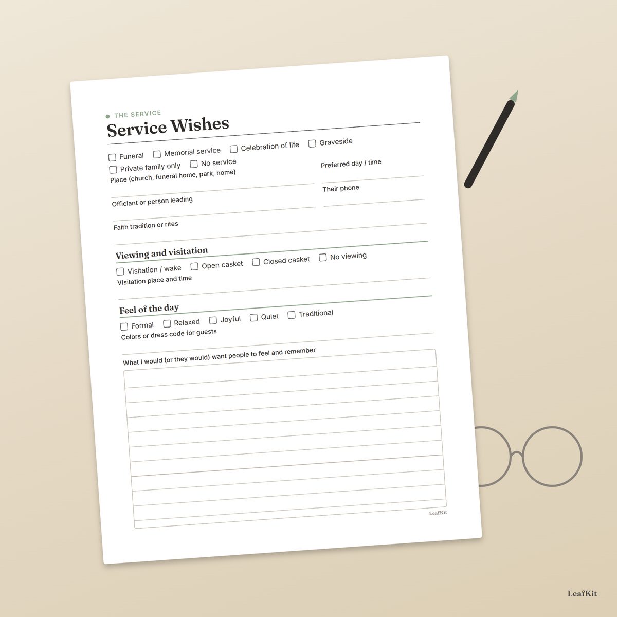 Funeral & Memorial Planning Workbook photo 8, lifestyle