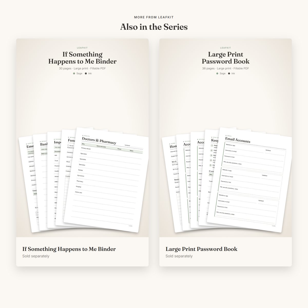Funeral & Memorial Planning Workbook photo 10, cross sell