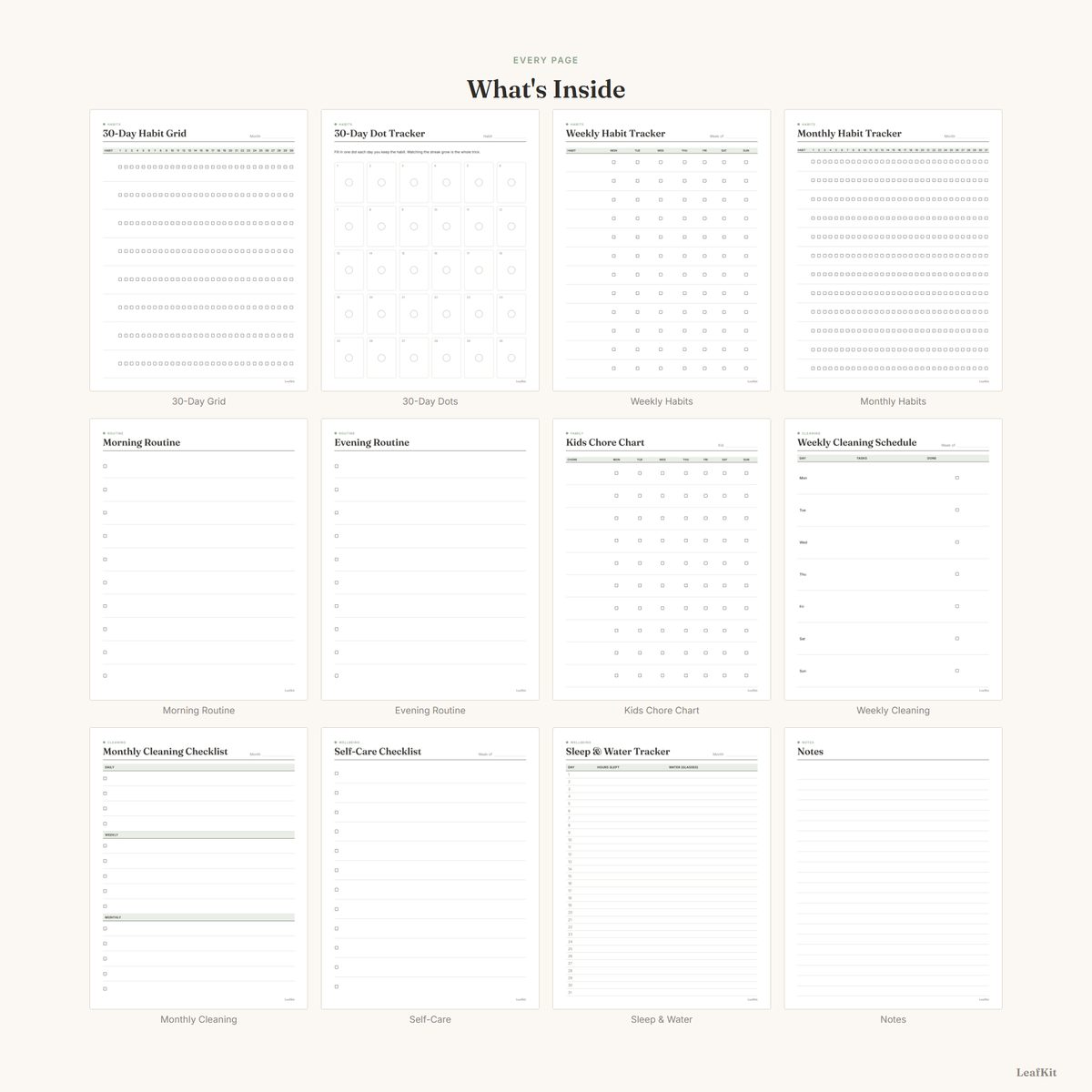 Habit & Routine Kit photo 2, whats inside