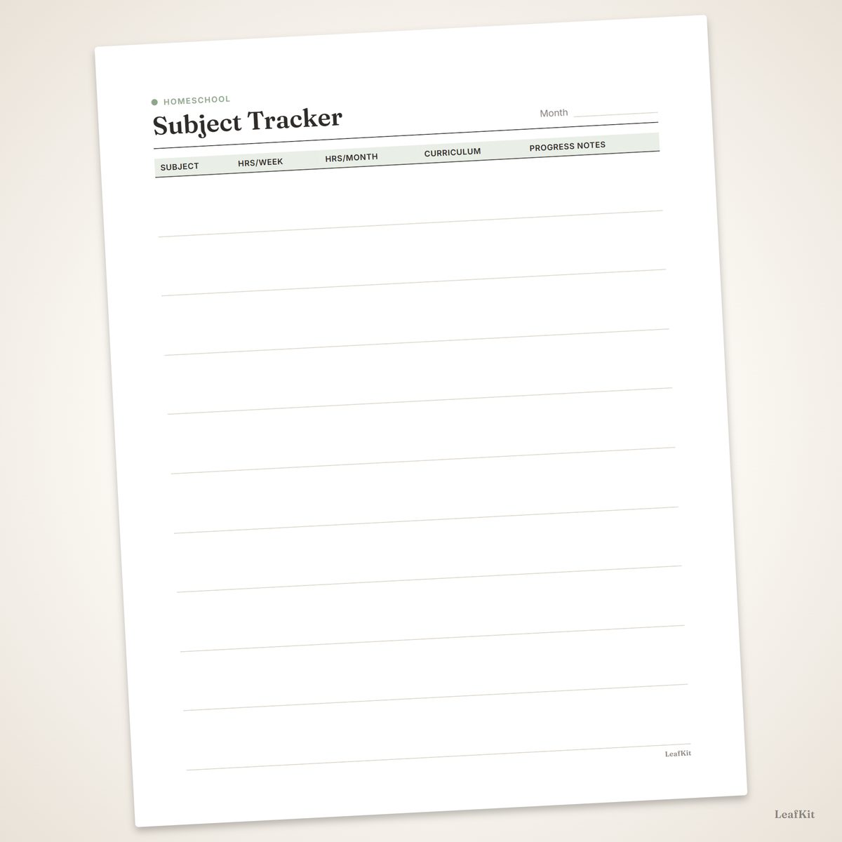 Homeschool Records Kit photo 3, closeup