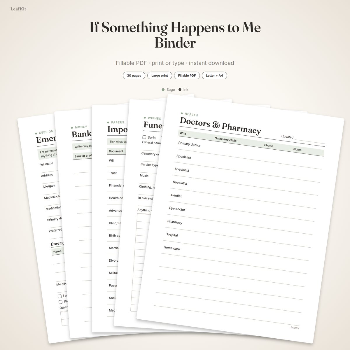 If Something Happens to Me Binder cover