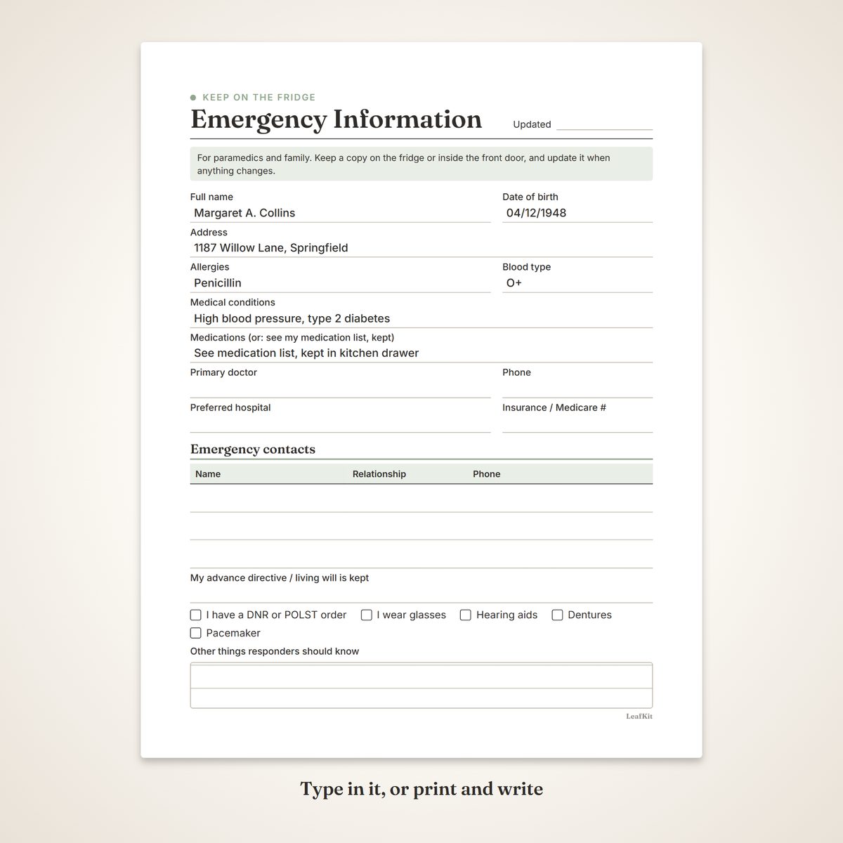 If Something Happens to Me Binder photo 4, fillable demo