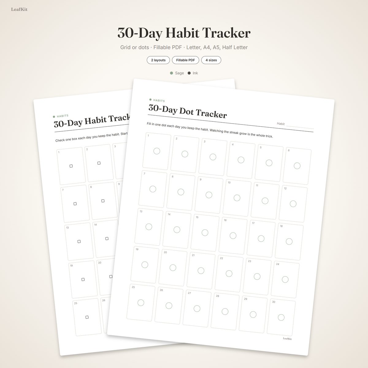 30-Day Habit Tracker cover