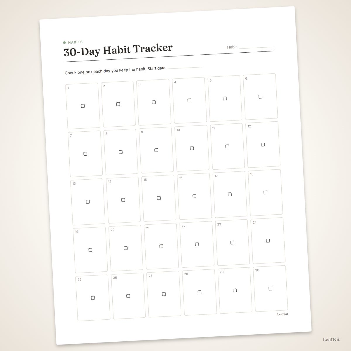 30-Day Habit Tracker photo 3, closeup